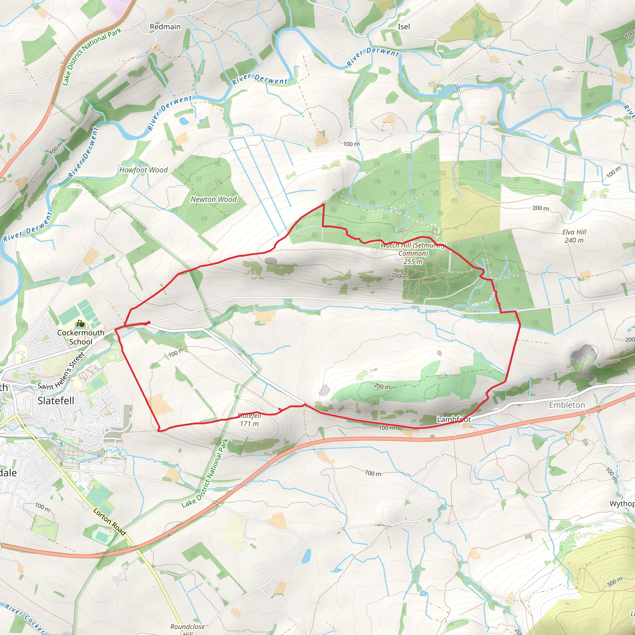 Cockermouth, Setmurthy and Watch Hill Circular mobile static map