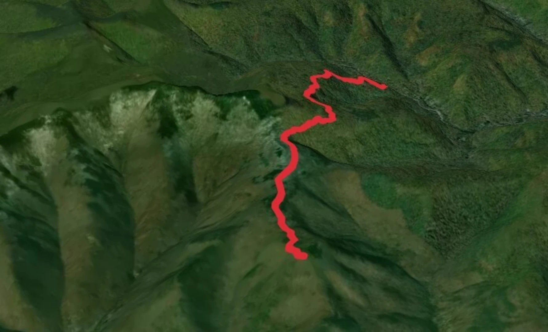 An image depicting the trail Samuels Point from Woodland Creek and its surrounding area.