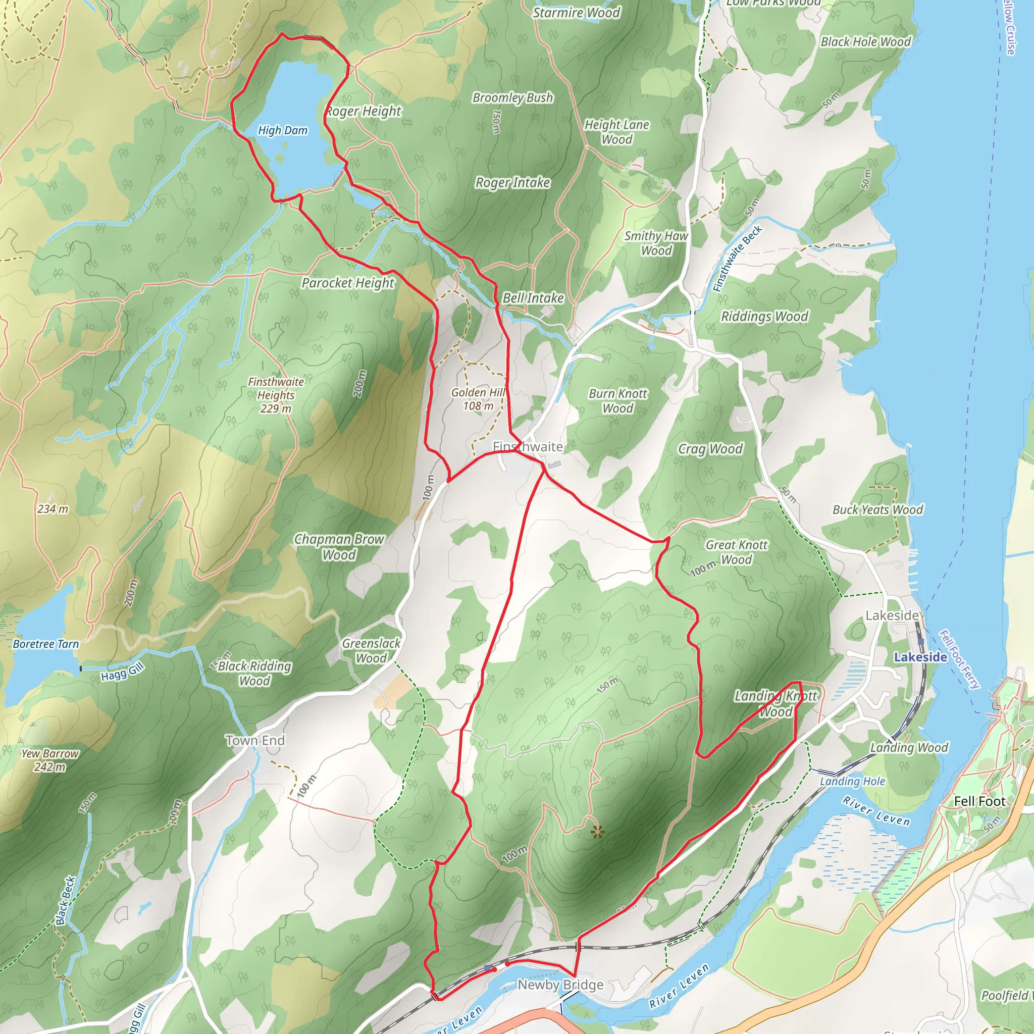 High Dam and Parocket Height Loop mobile static map