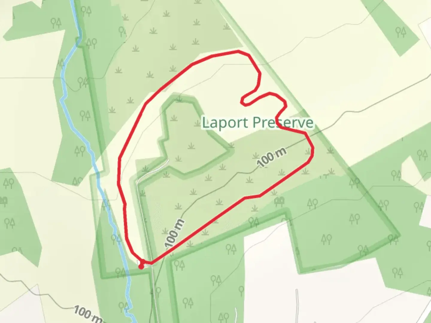 An image depicting the trail Laport Reserve Loop and its surrounding area.