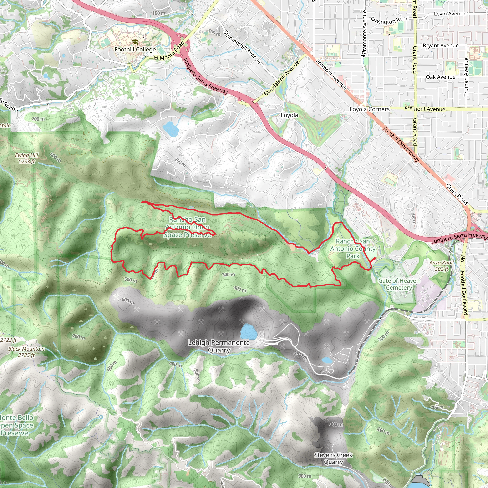 Stephen E Abbors Trail and Upper High Meadow Trail mobile static map
