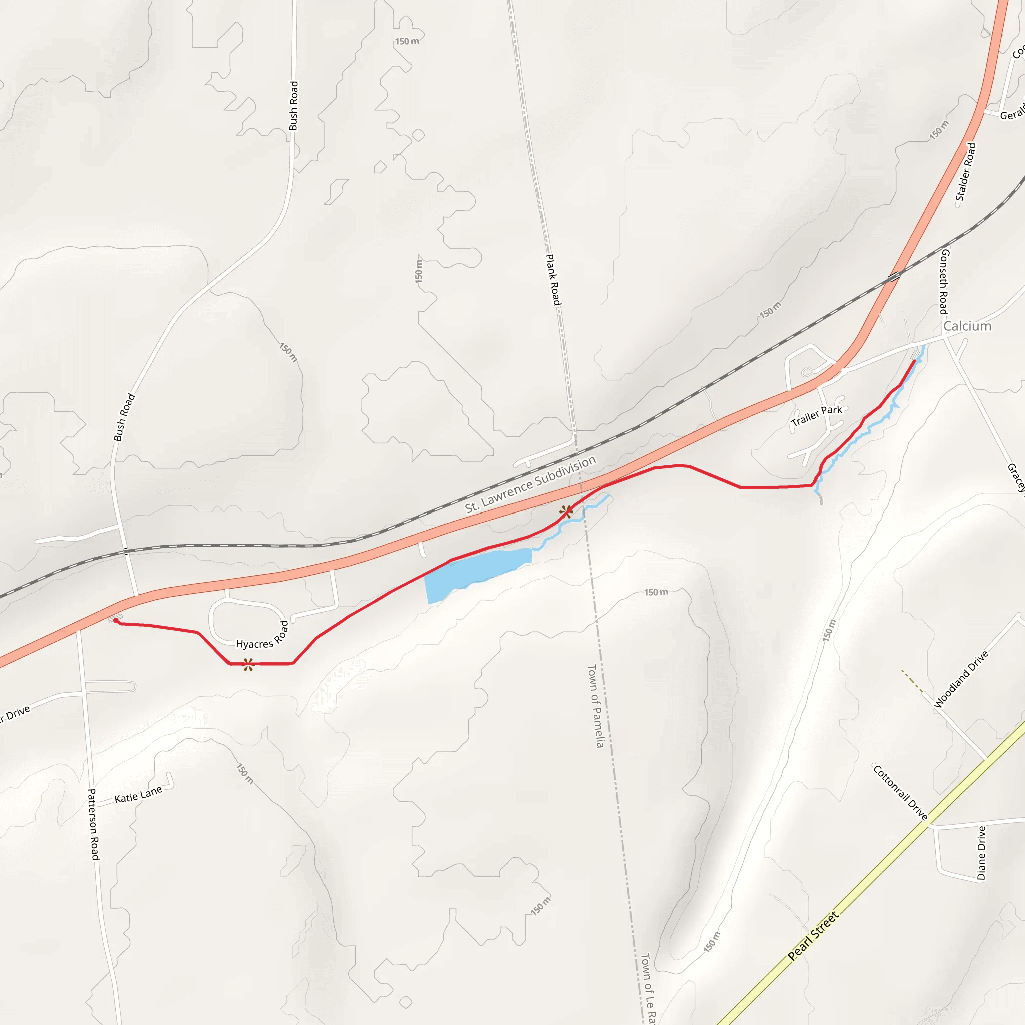 James R Kanik Calcium Trail mobile static map