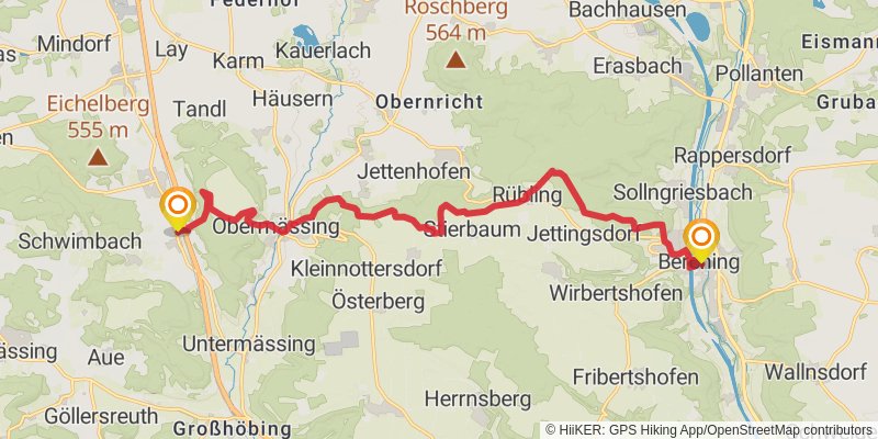 Frankenweg stage 21 Map