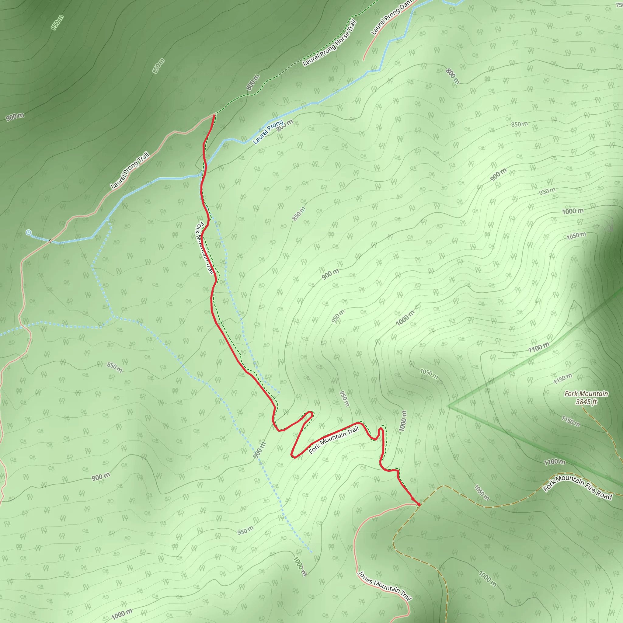 Fork Mountain Horse Trail mobile static map