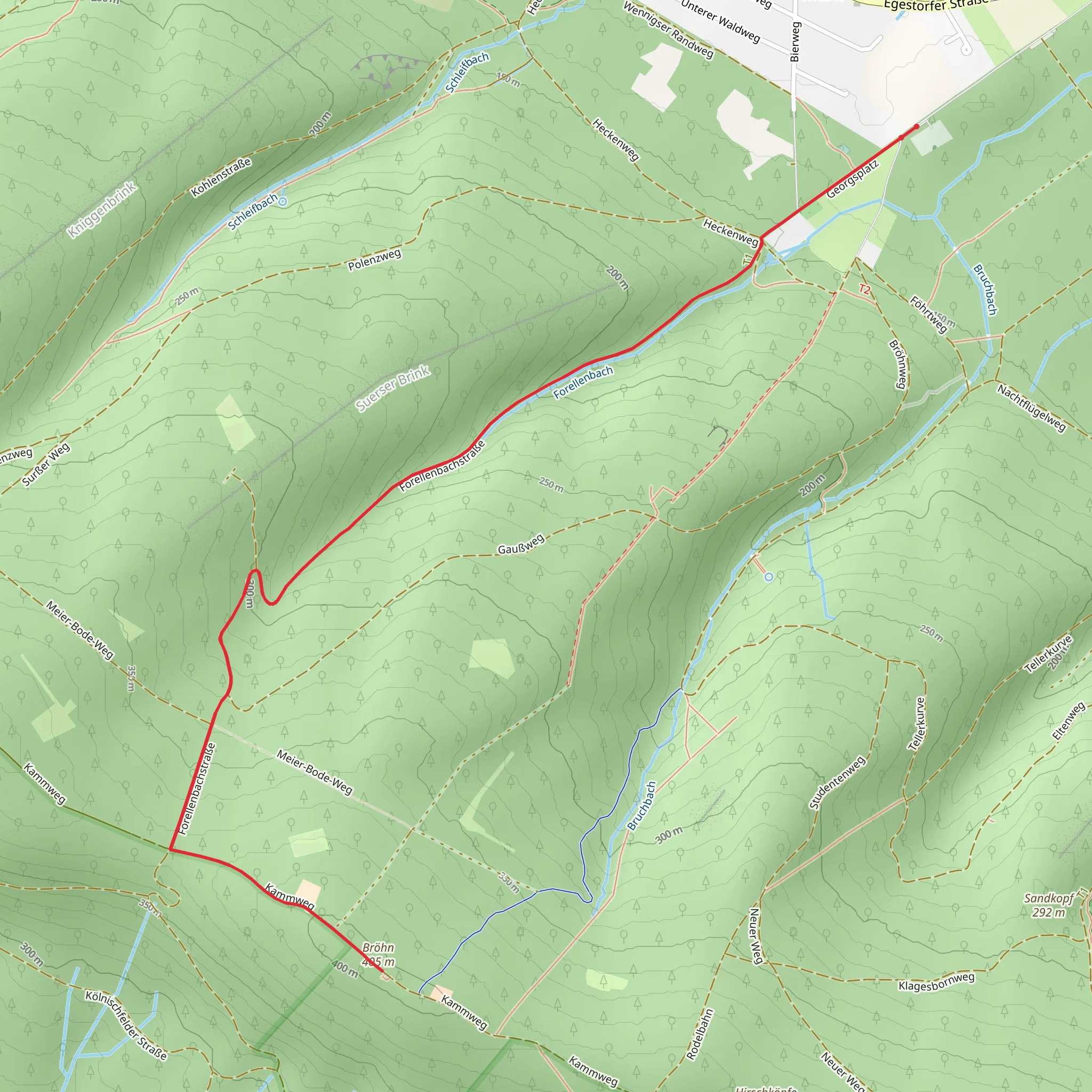Bröhn Peak Walk via Georgsplatz mobile static map
