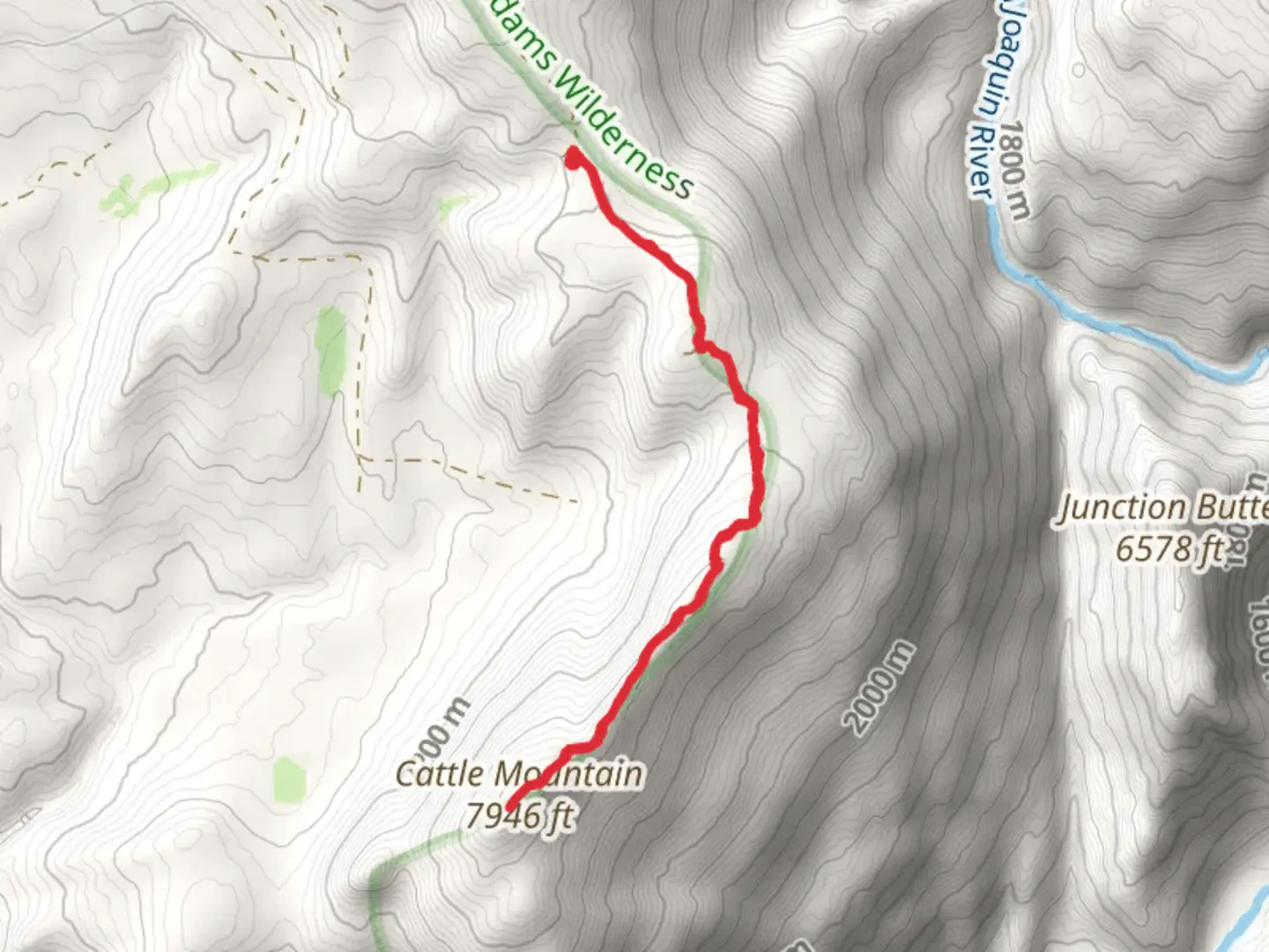 An image depicting the trail Cattle Mountain Trail and its surrounding area.