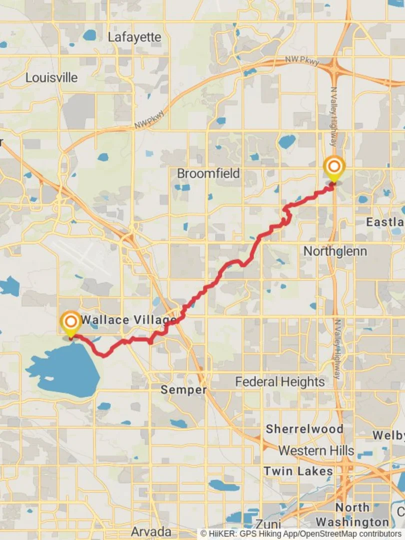 An image depicting the trail Big Dry Creek Trail and its surrounding area.