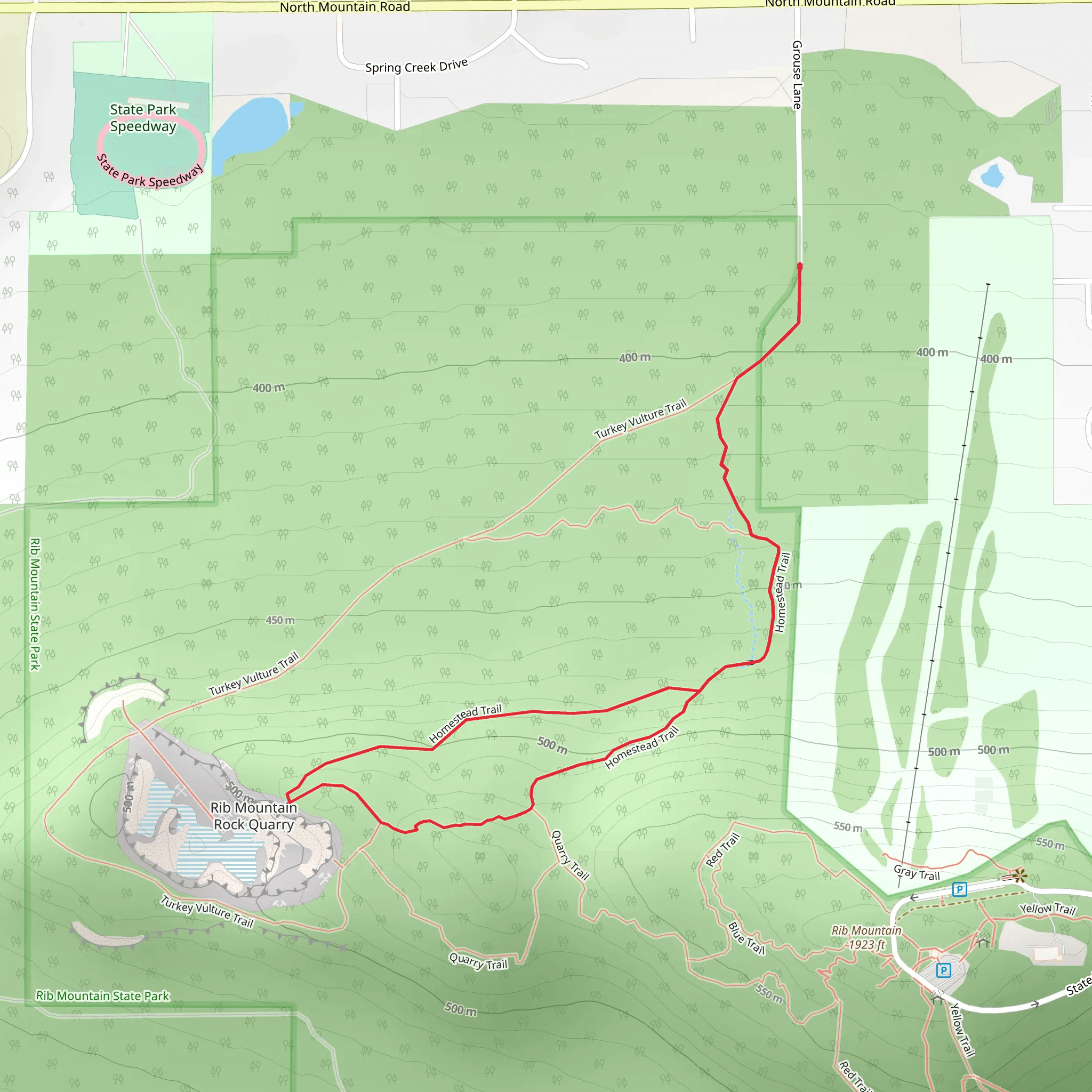 Homestead Loop Trail mobile static map