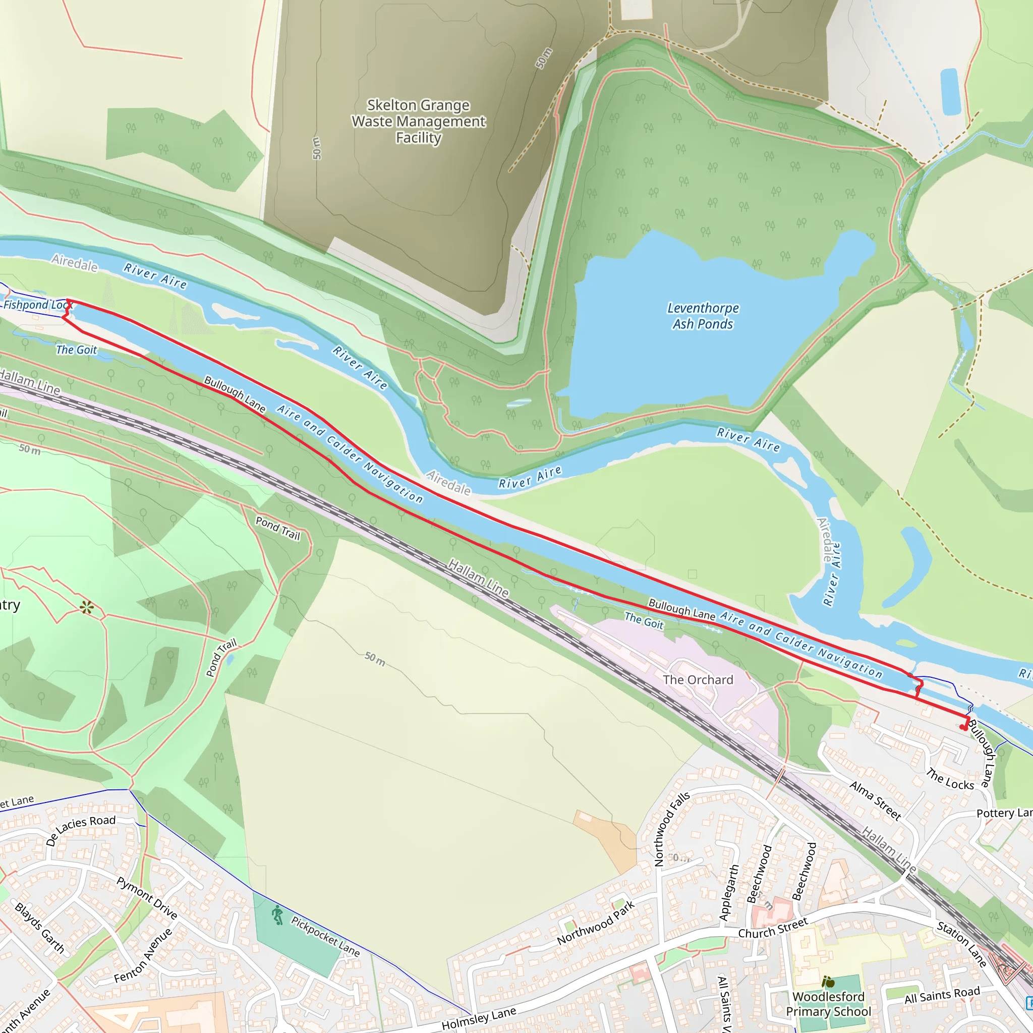 Aire and Calder Navigation Loop mobile static map