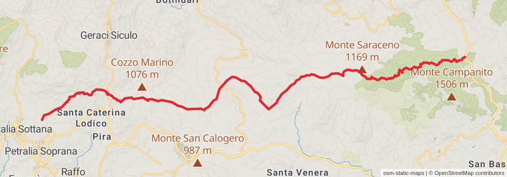 Sentiero Italia - Sicily Section stage 21 Map