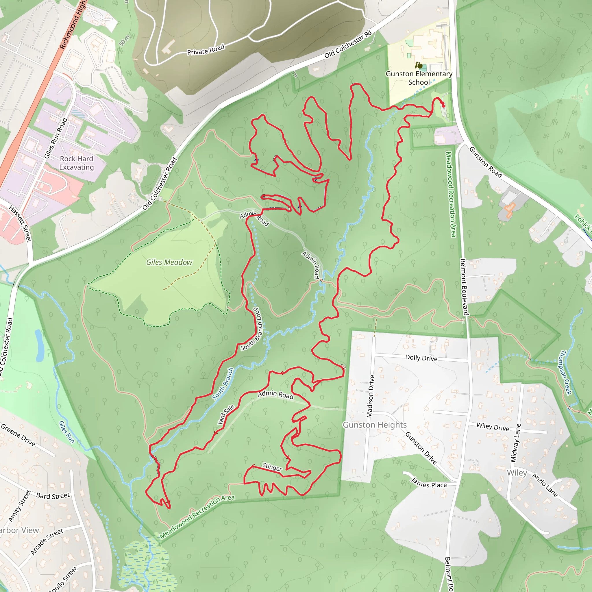 South Branch, Yardsale and Stinget Loop mobile static map