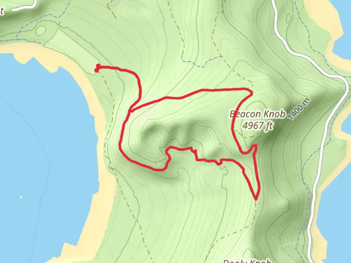 An image depicting the trail White Rock Loop and its surrounding area.