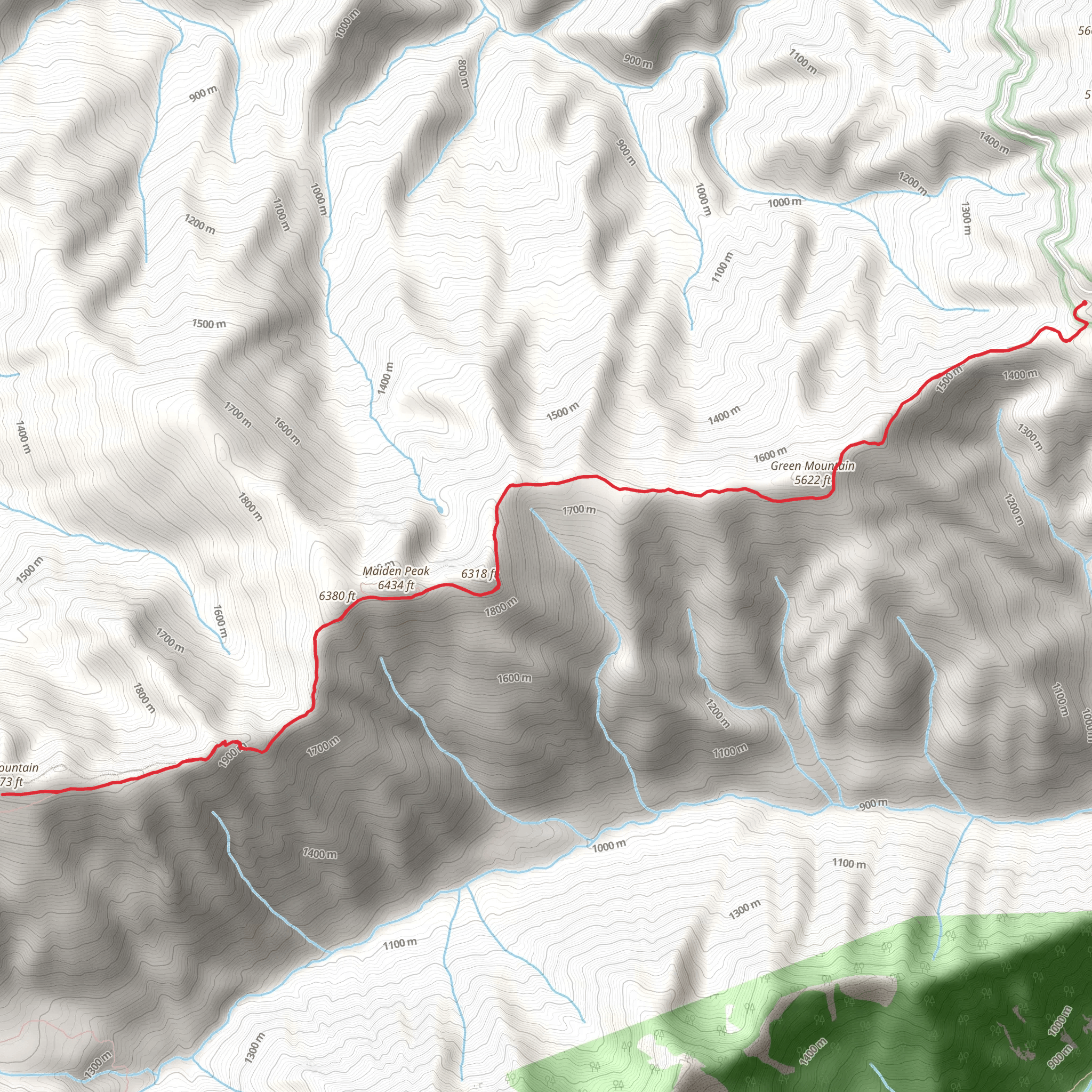 Obstruction Point-Deer Park Trail - Short mobile static map