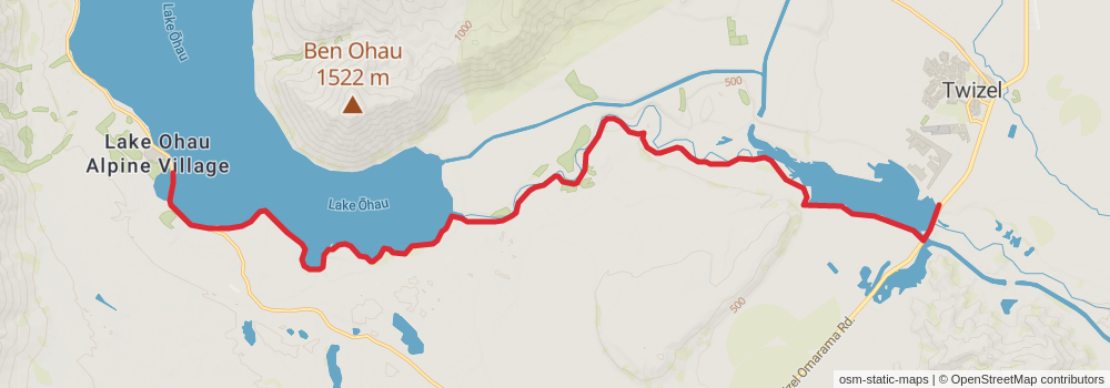 Te Araroa South Island stage 53 Map
