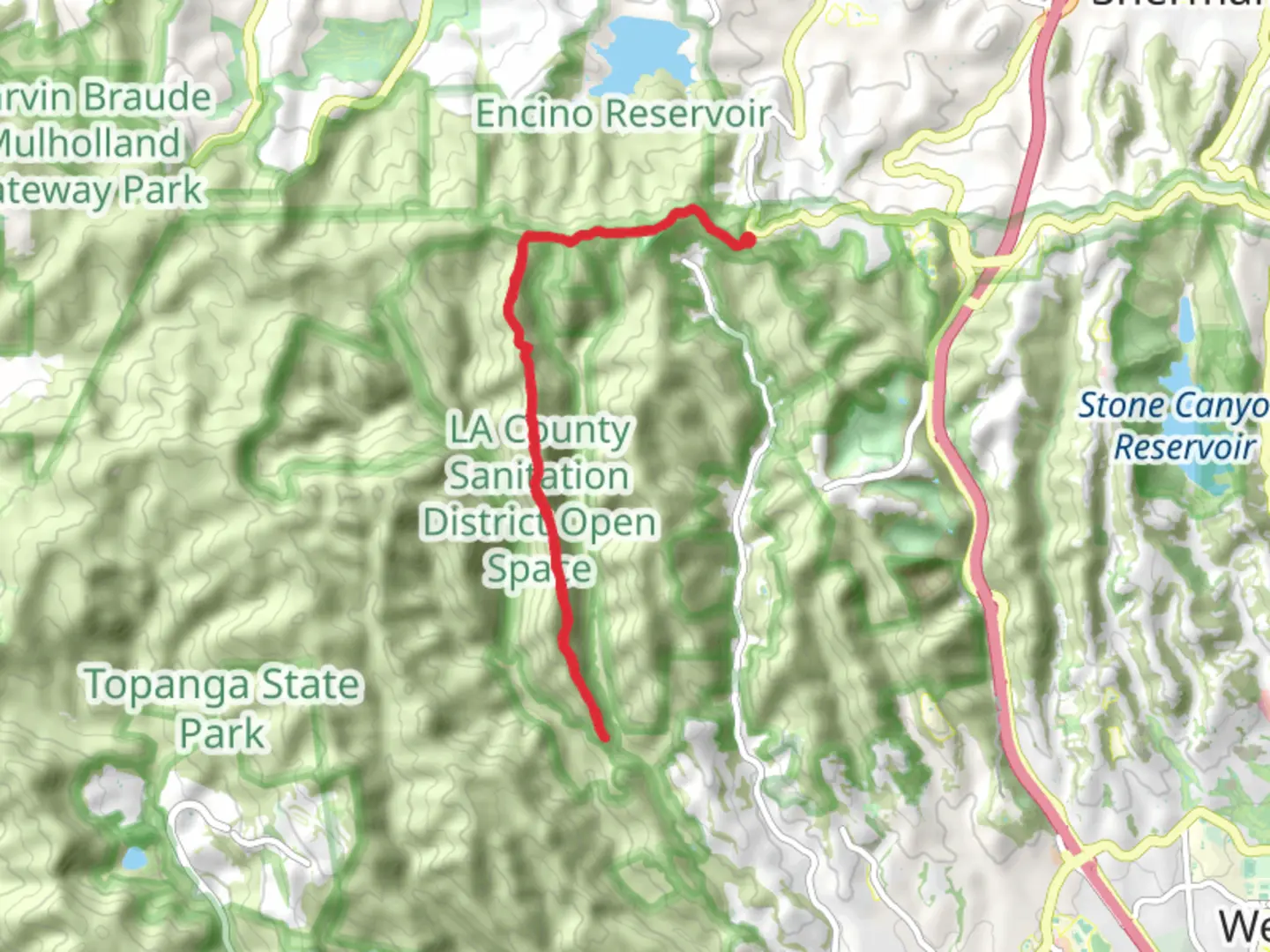 An image depicting the trail Sullivan Fire Road and its surrounding area.