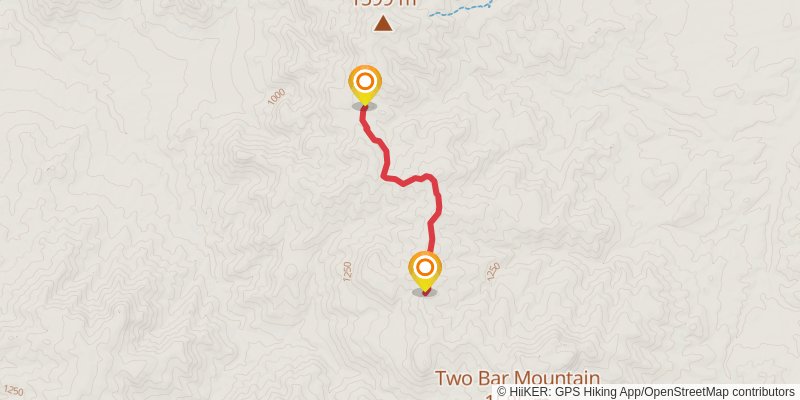 Two Bar Ridge via Blackbrush Ranch Road stage 2 Map