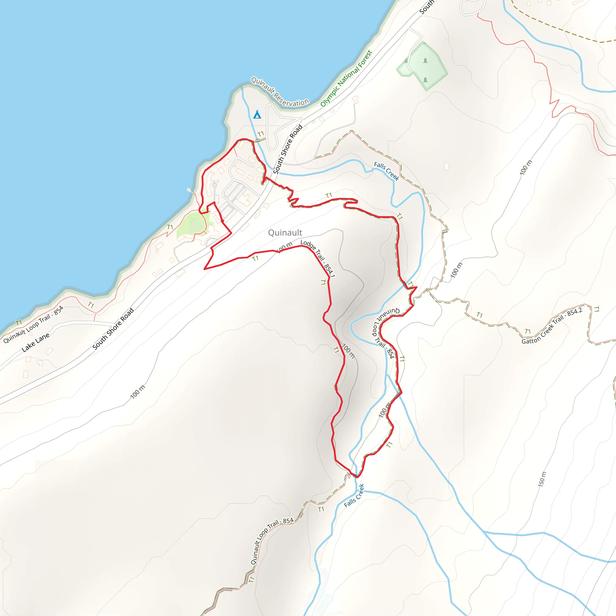 Quinault Loop Trail - Short mobile static map