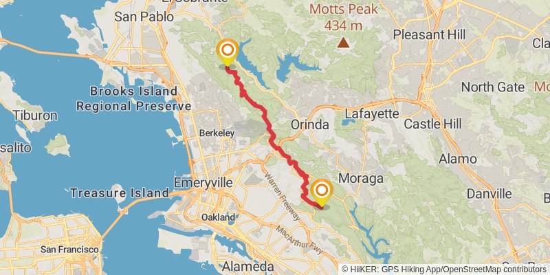 Bay Area Ridge Trail stage 27 Map