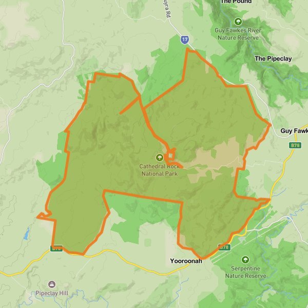 Cathedral Rock National Park mobile static map