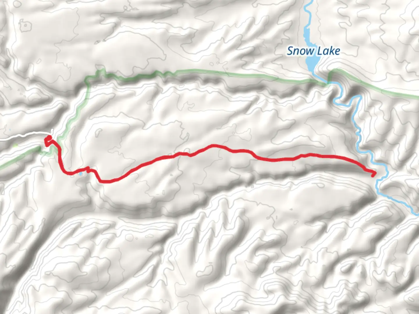 An image depicting the trail Iron Creek Mesa Trail and its surrounding area.