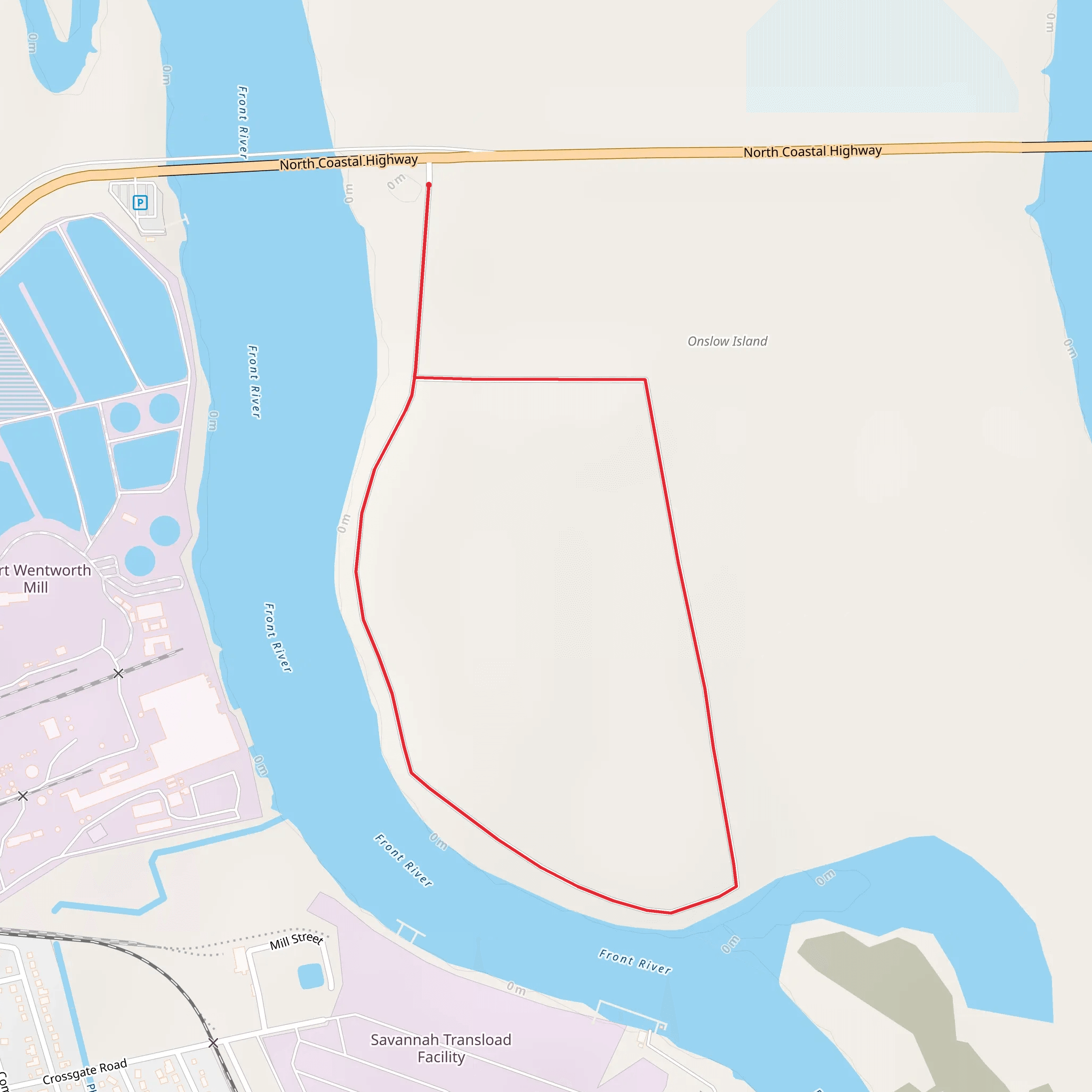 Front River Loop mobile static map