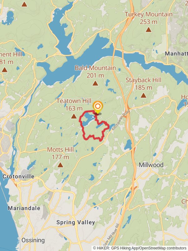 Teatown Lake, Bailey Brook and Vernay Lake Loop Trail mobile static map