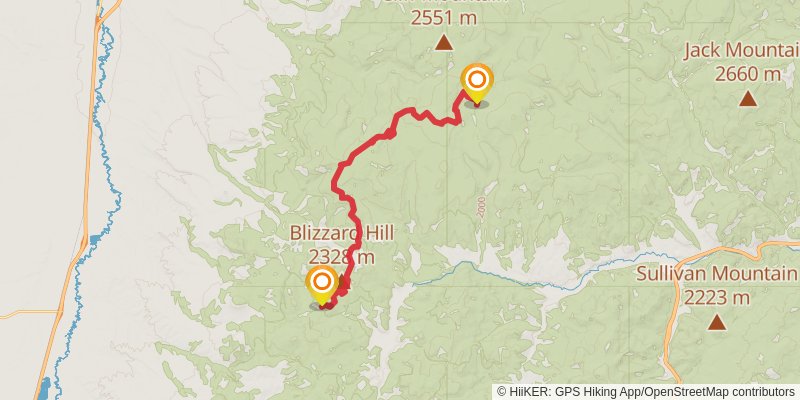 Continental Divide Trail - Montana And Idaho stage 52 Map