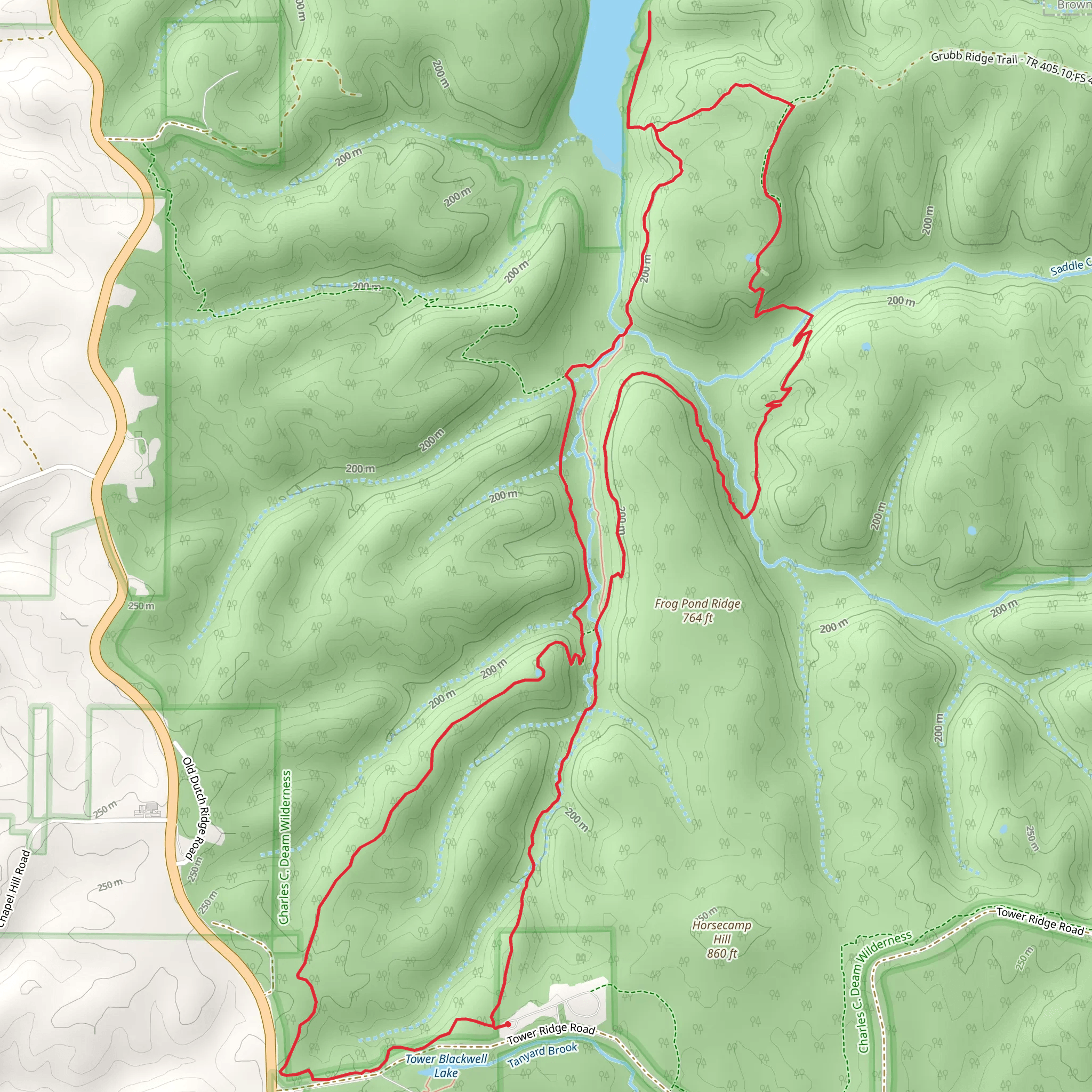 Cope Hollow and Patton Cave Loop Trail mobile static map