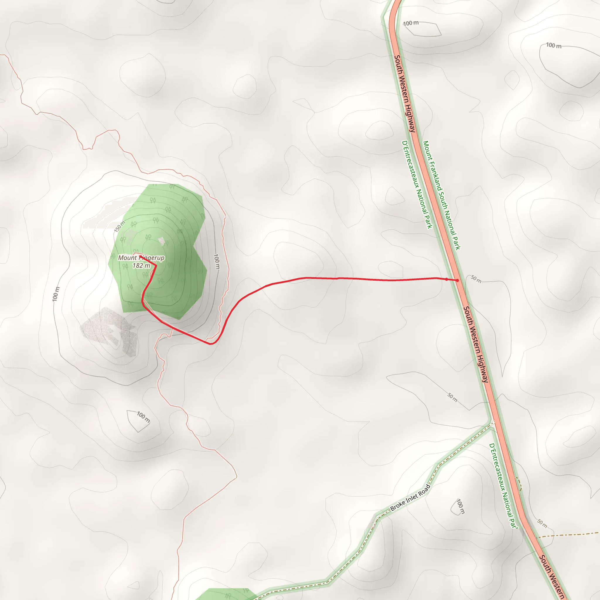 Mount Pingerup Walk mobile static map
