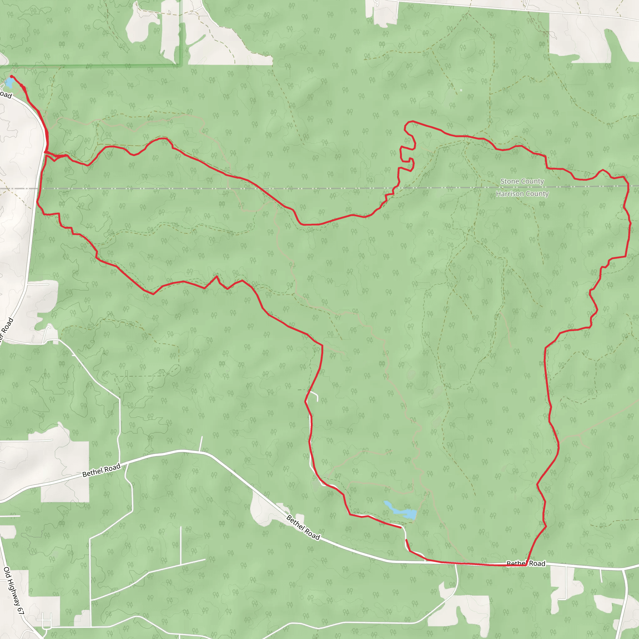Tuxachanie Trail mobile static map