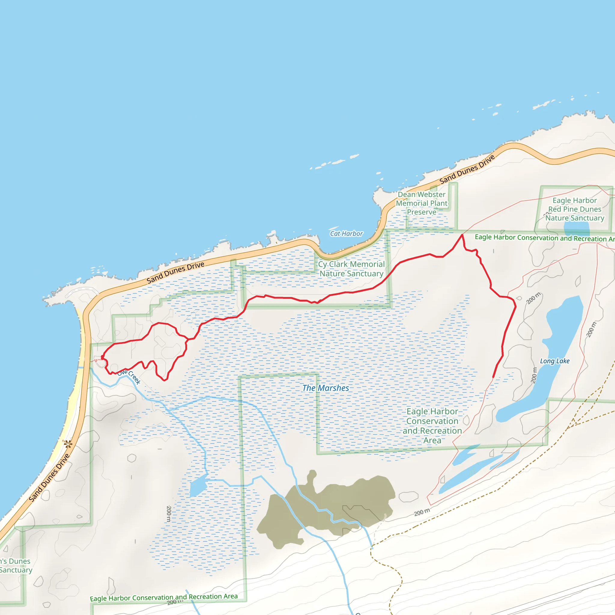 Clark's Sand Bay Trail mobile static map