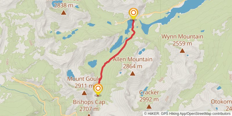 GTTS Road to Many Glacier via CDT stage 2 Map