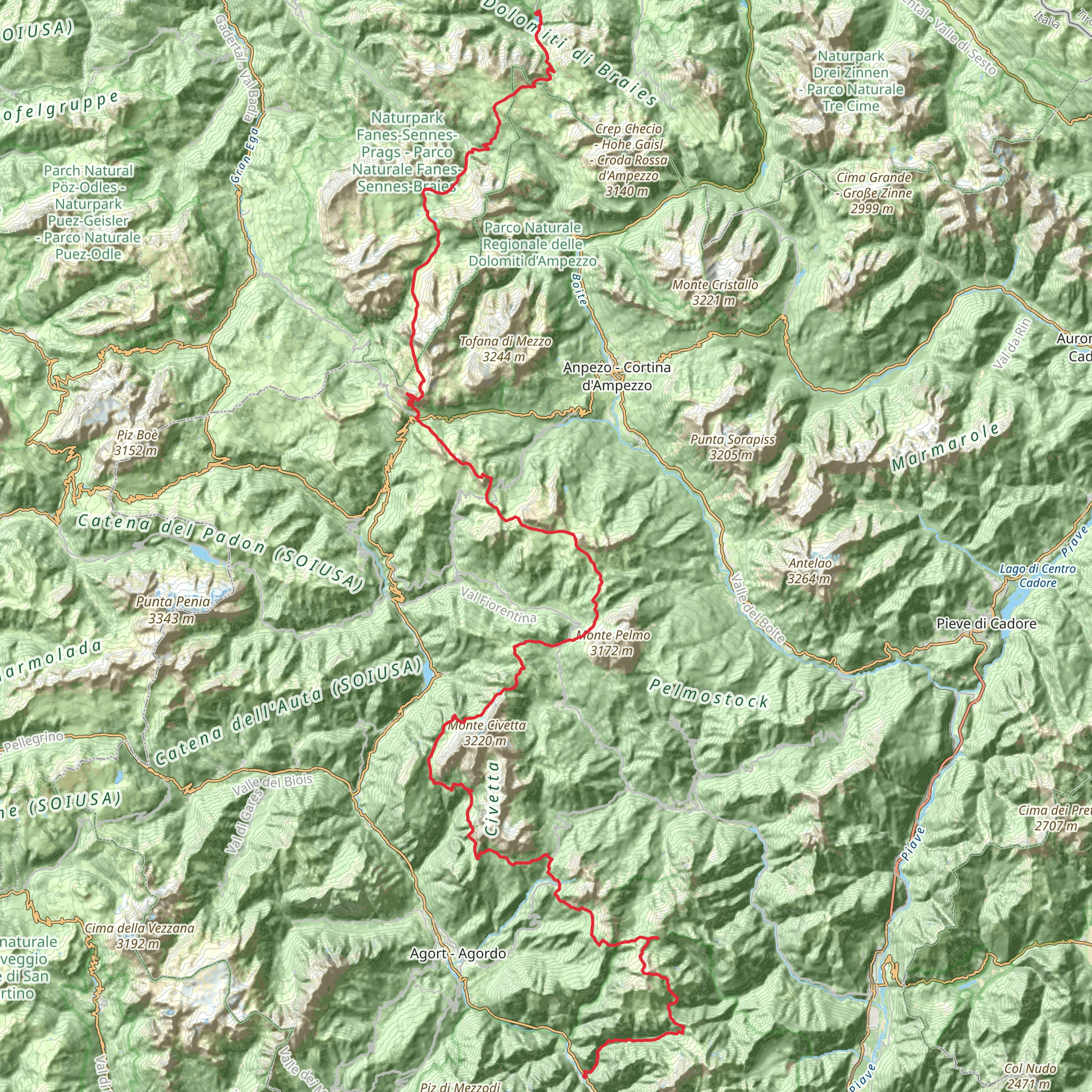 Dolomiten - Höhenweg mobile static map