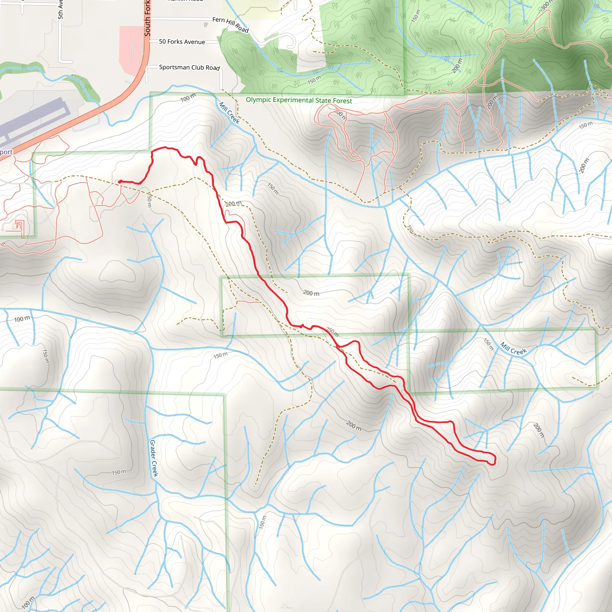 Reeded Hill Loop mobile static map
