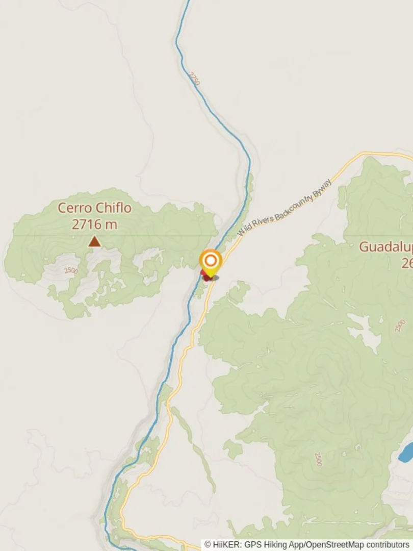 An image depicting the trail Wild Rivers Backcountry Byway and its surrounding area.