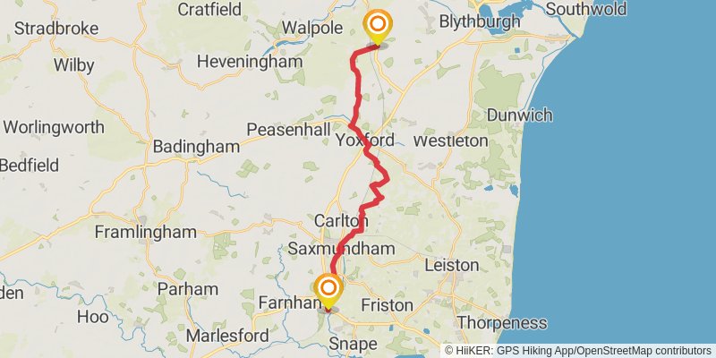 East Suffolk Line Walks stage 3 Map