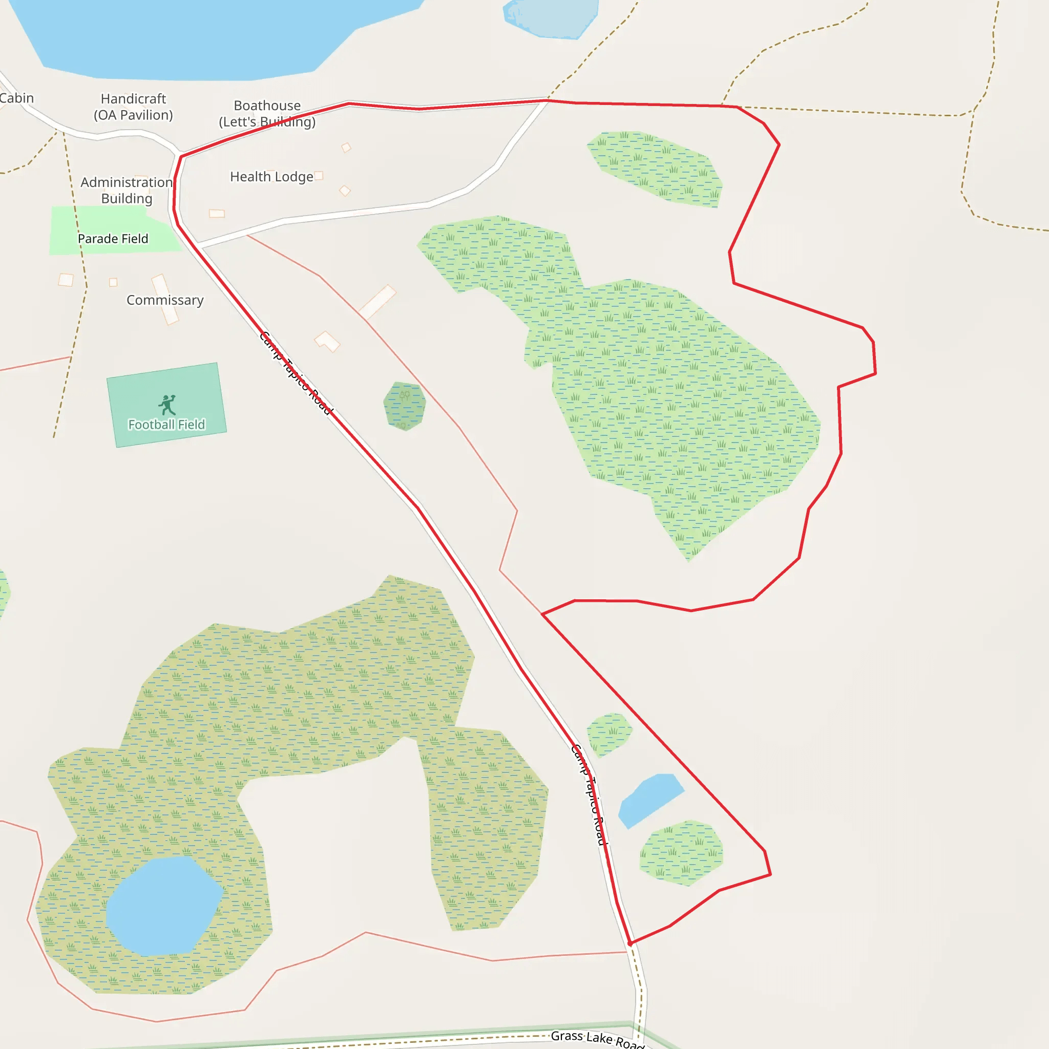 Loop below Grass Lake mobile static map
