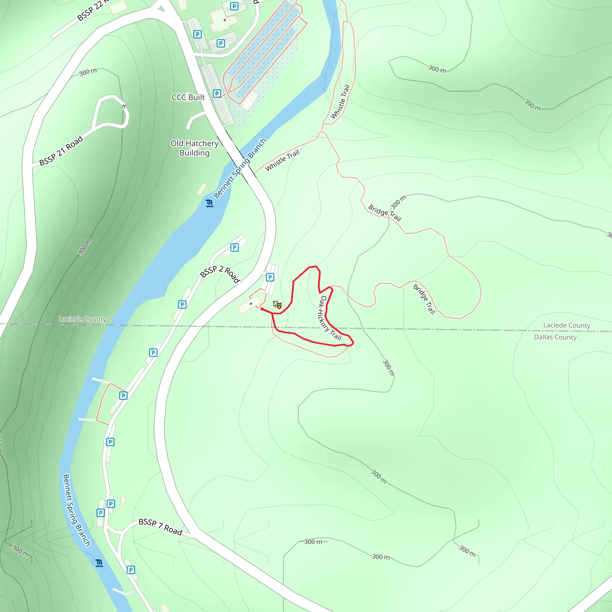 Oak-Hickory Loop Trail mobile static map