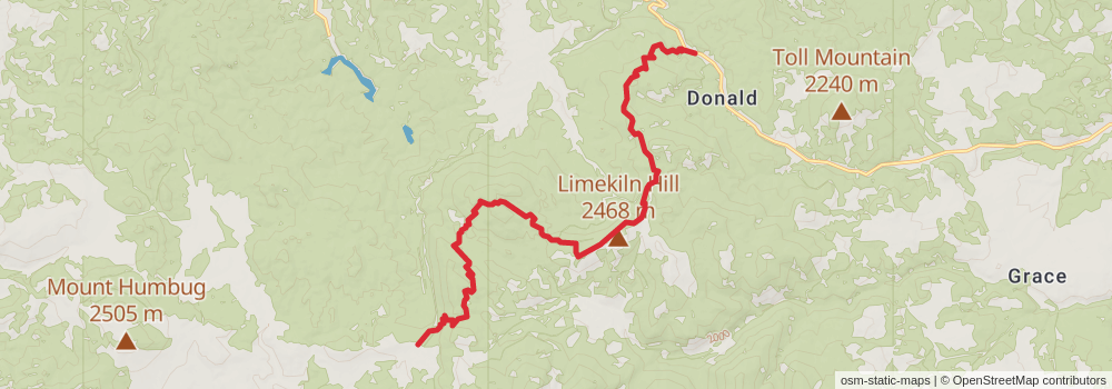 American Perimeter Trail - Rocky Mountains Primary stage 107 Map