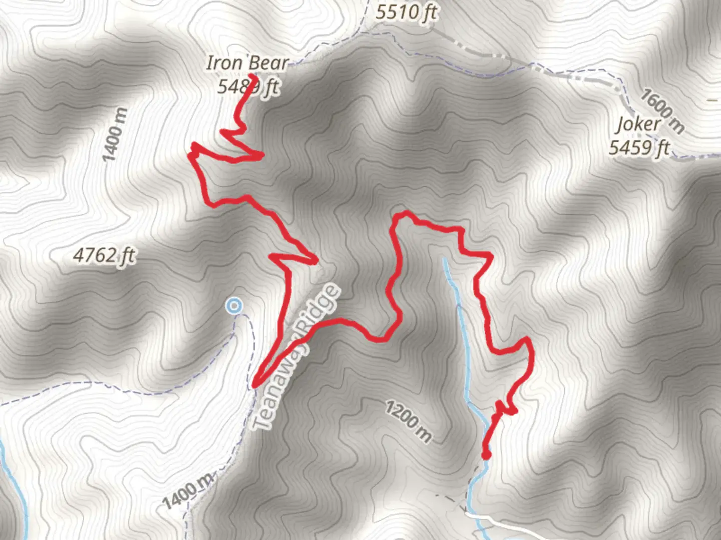An image depicting the trail Iron Bear Trail and its surrounding area.