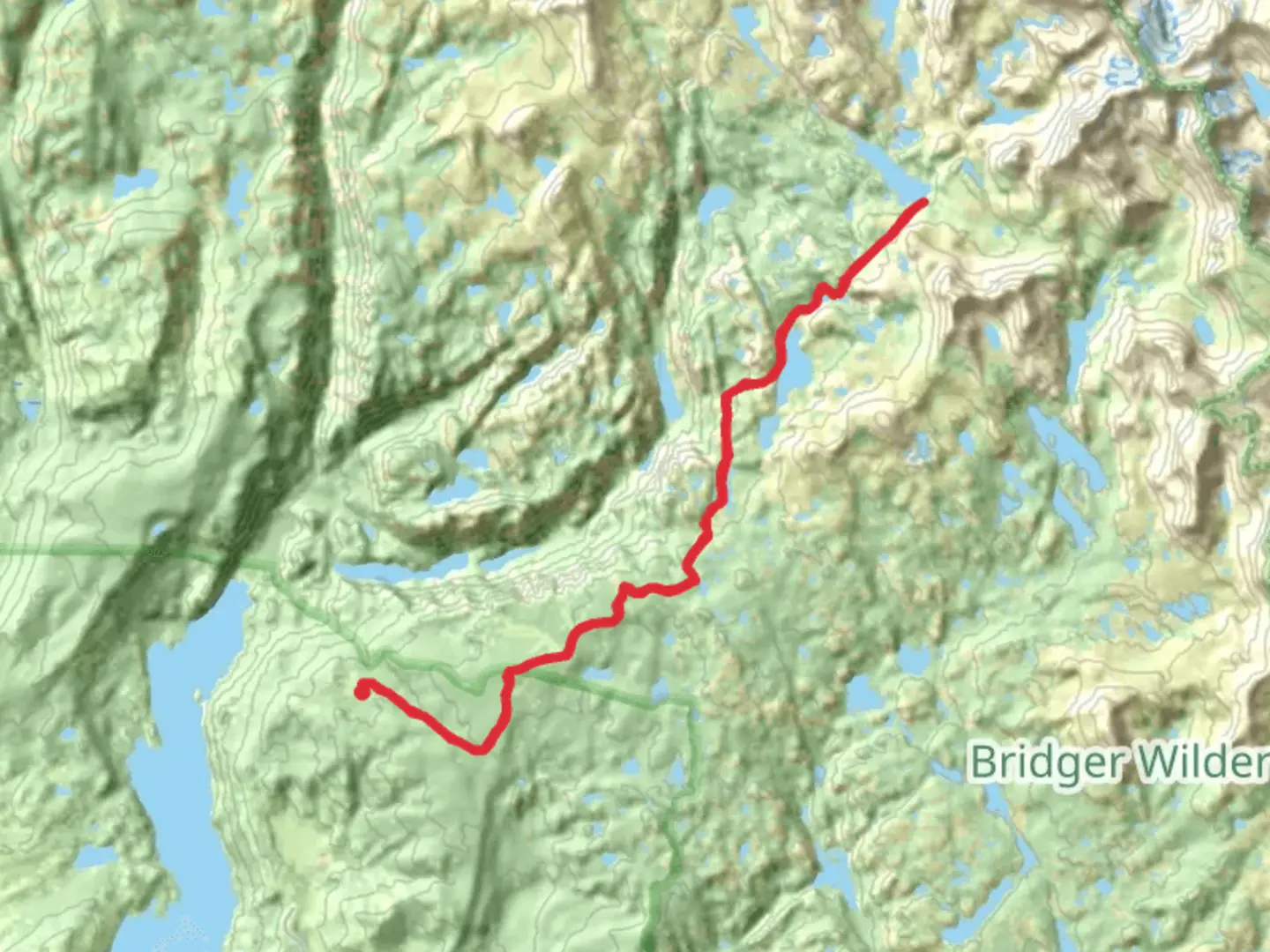 An image depicting the trail Island Lake and Seneca Lake via Pole Creek Trail and its surrounding area.