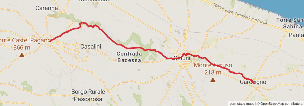 Sentiero Italia - Puglia Section stage 26 Map