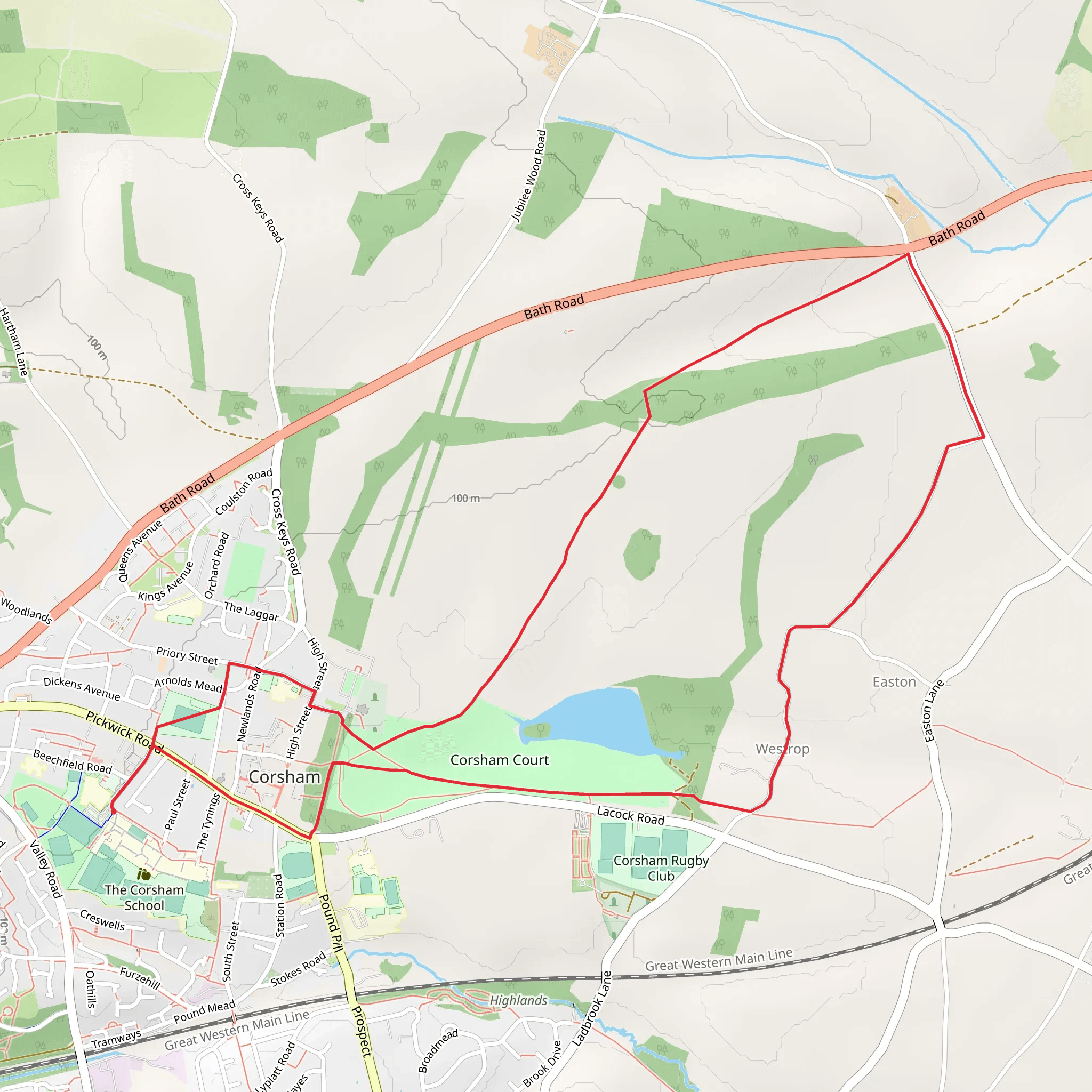 Corsham Blue Heritage Trail mobile static map