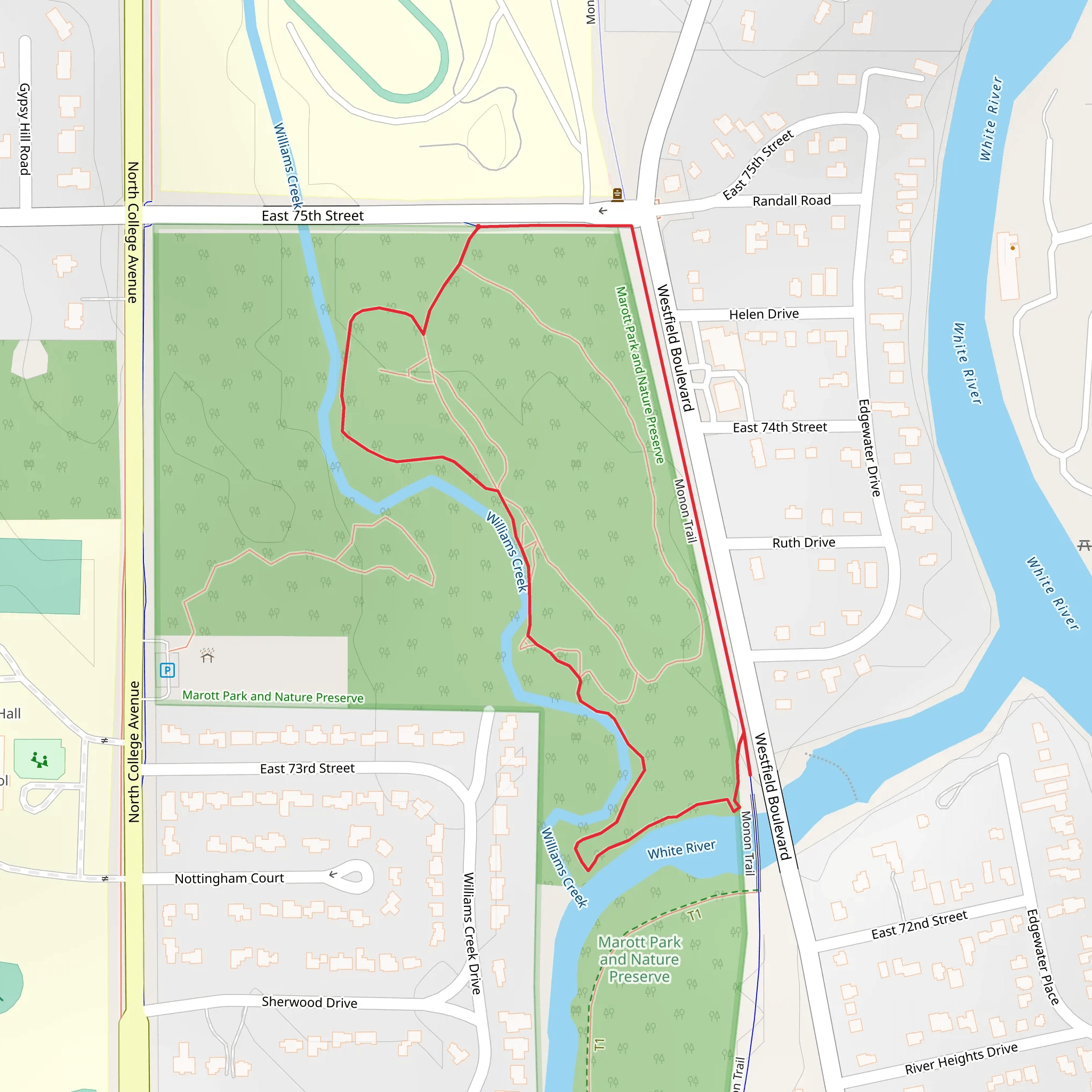 Williams Creek Loop mobile static map