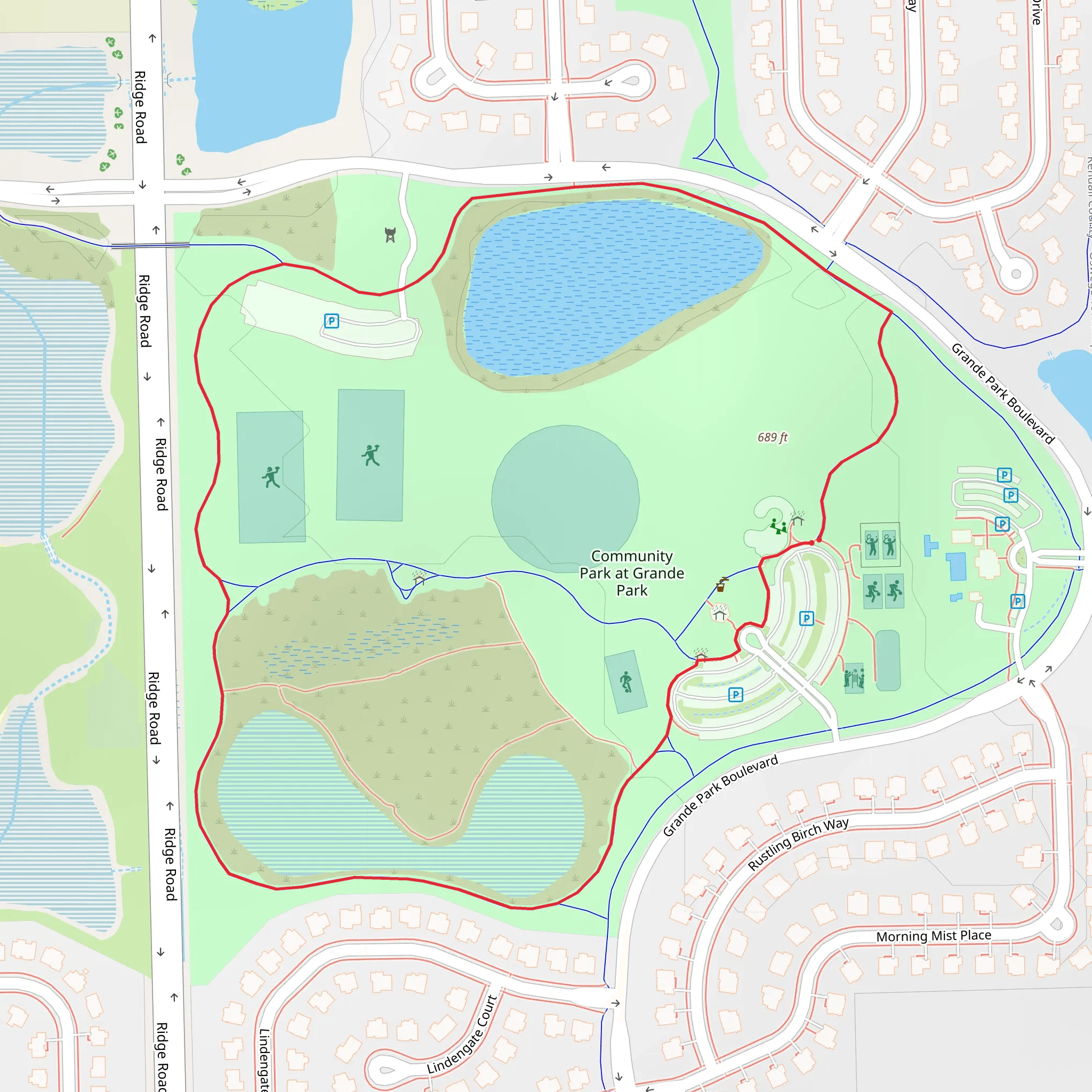 Community Park at Grande Park Loop mobile static map