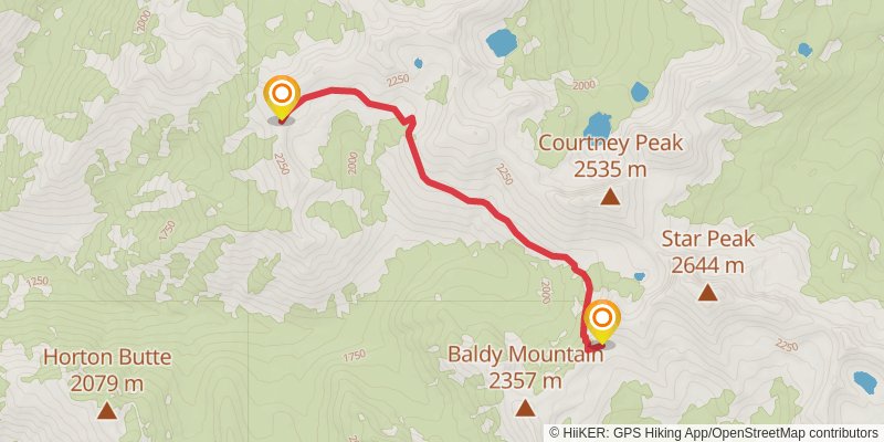 Summit Wilderness Trail via Purple Creek Trail stage 4 Map