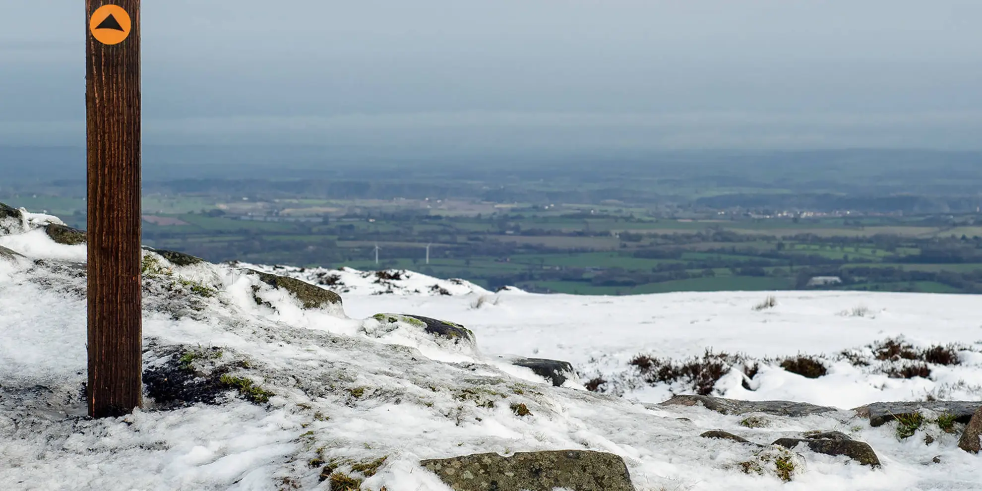 An image depicting the trail Brown Clee Hill and Clee Burf and its surrounding area.