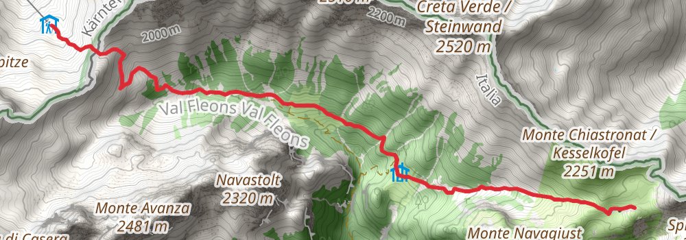 Via Alpina - Red Trail stage 25 Map