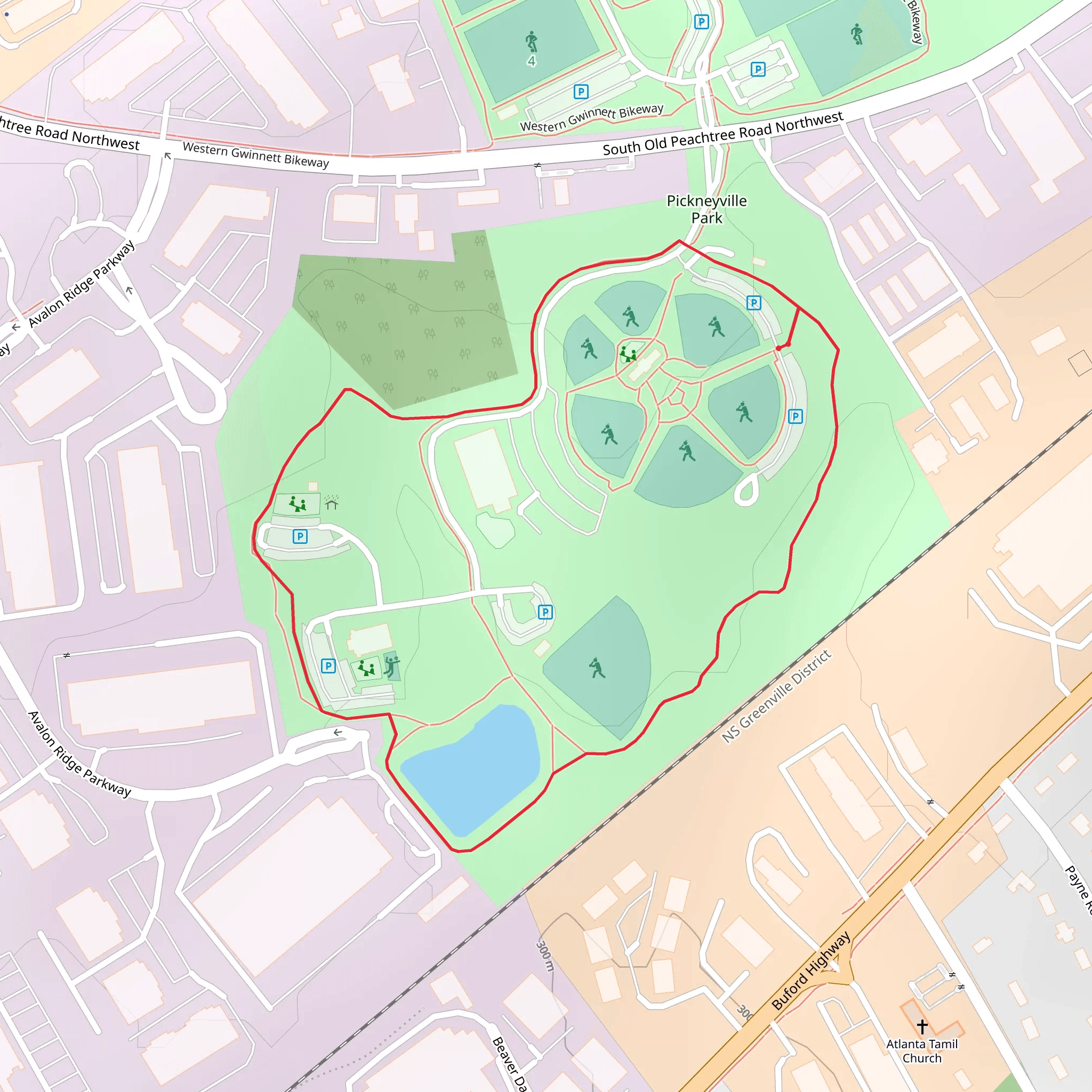 Pickneyville Park Loop mobile static map