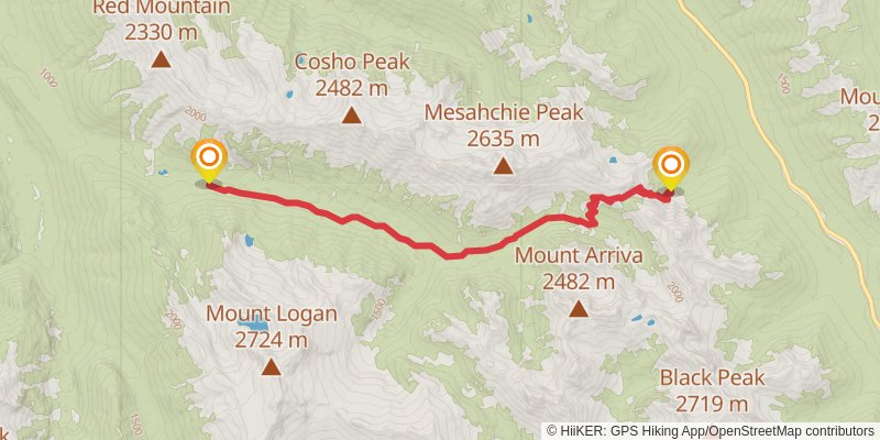 Southern North Cascades Loop stage 6 Map